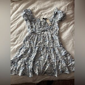 Trixxi Blue and White Floral Dress